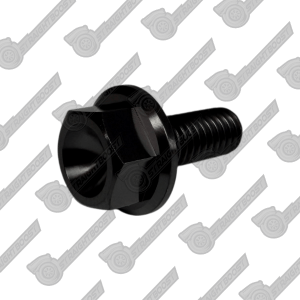 M6x1.0 x 15mm Titanium Flange Head Bolt | Black Finish