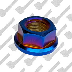 M10x1.25 Titanium 6-Point Nut | Burnt Blue | Lightweight, High Strength, Corrosion Resistant
