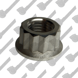 M10x1.25 Titanium 12-Point Nut | Natural Titanium | Lightweight, High Strength, Corrosion Resistant