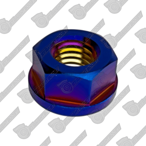 M8x1.25 Titanium 6-Point Nut | Burnt Blue | Lightweight, High Strength, Corrosion Resistant