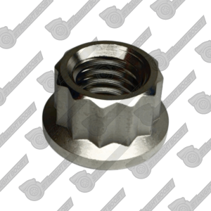 M8x1.25 Titanium 12-Point Nut | Natural Titanium | Lightweight, High Strength, Corrosion Resistant