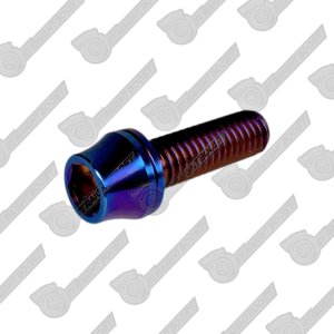M6x1.0 x 20mm Titanium Taper Head Cap Screw | Burnt Blue Finish | Type 2