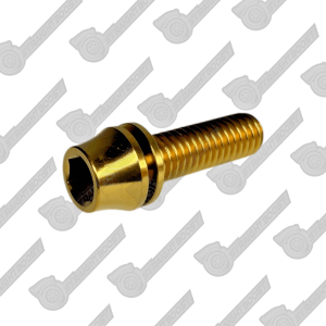 M6x1.0 x 20mm Titanium Taper Head Cap Screw | Gold Finish | Type 2