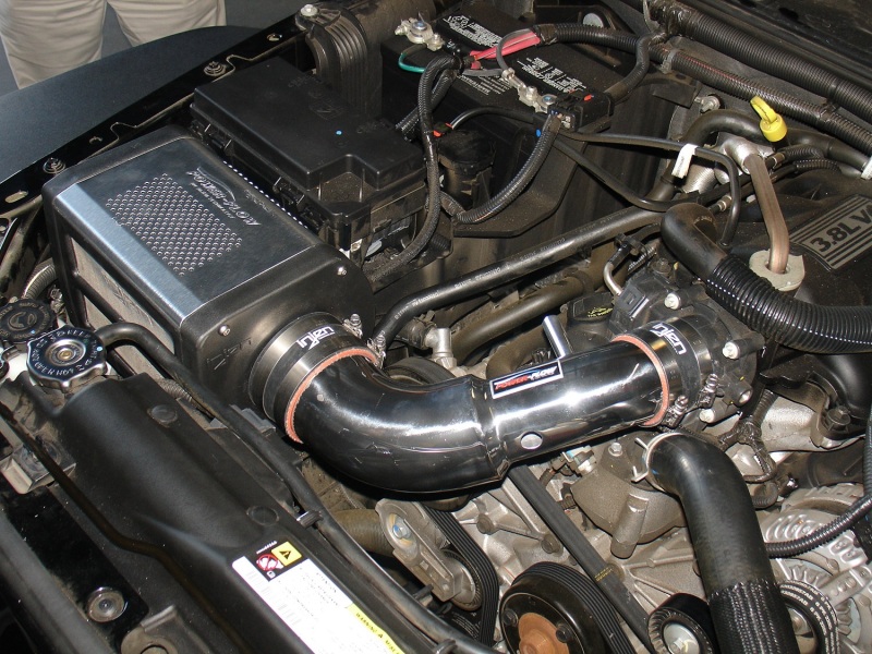 Injen 07-09 Wrangler 3.8L V6 w/ Box Wrinkle Black Power-Flow Air Intake System - Image 2