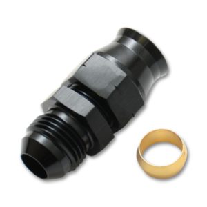 Vibrant -8AN Male to 0.375in Tube Adapter Fitting (w/Brass Olive Insert)