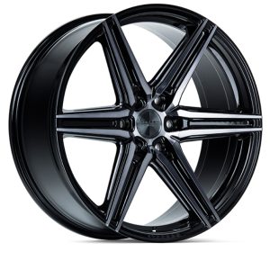Vossen HF6-2 22x9.5 / 6x139.7 / ET20 / Deep Face / 106.1 - Tinted Gloss Black Wheel