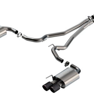 Borla 2024 Ford Mustang 2.3L Ecoboost S-Type Catback Exhaust CF BA w/ Quad Tips - Non-Active