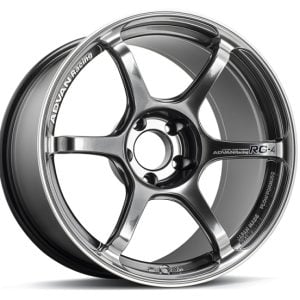 Advan RG-4 18x9.5 +35 5-114.3 Racing Hyper Black & Ring Wheel