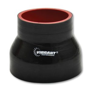 Vibrant Silicone Reducer Coupler 1.00in ID x 0.625in ID x 4.00in Long - Black