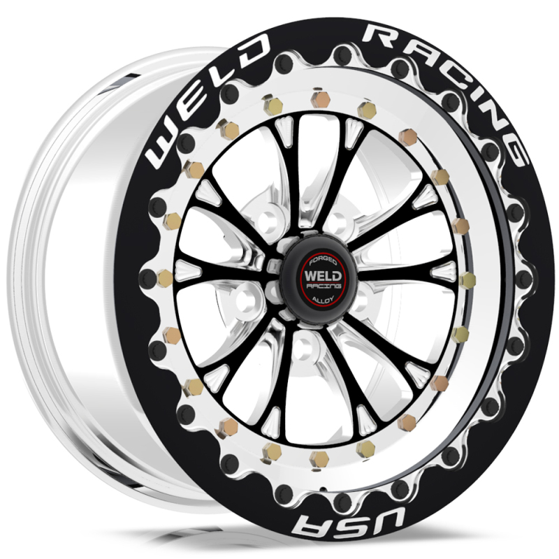 Weld Vitesse 15x10 / 5x4.75 BP / 7.5in. BS Black Wheel - Black Single Beadlock MT - Image 2