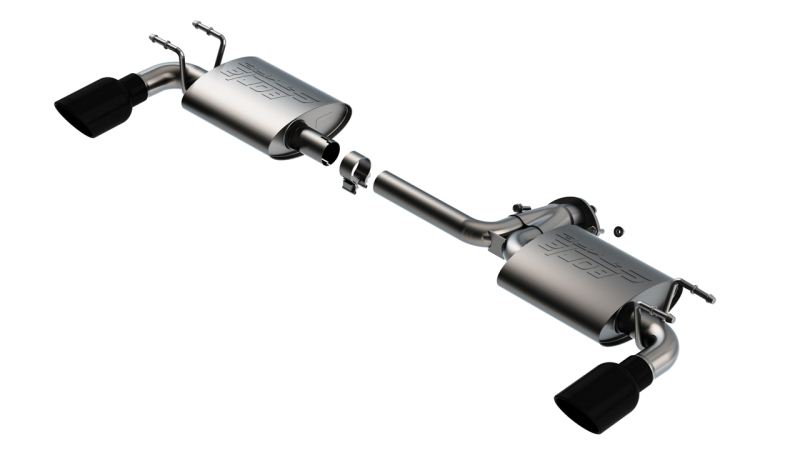 Borla 19-21 Mazda 3 Hatchback 2.0/2.5L NA S-Type Axle-back Black Chrome Tips - Image 7