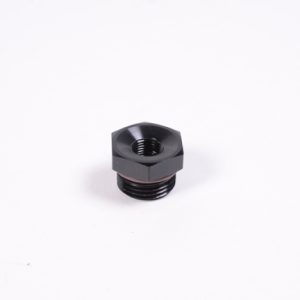 Radium Engineering 8AN ORB to 1/8NPT Female Adapter Fitting - Blk Anodized
