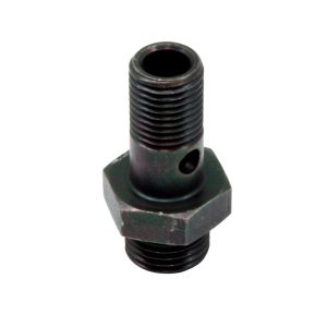 AEM High Volume Fuel Rail Banjo Fitting w/ Hole - Male -6AN ORB thread (9/16in -18)
