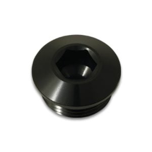 Vibrant Aluminum 34AN ORB Low Profile Port Plug - Anodized Black