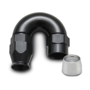Vibrant -4AN 180 Degree Hose End Fitting for PTFE Lined Hose