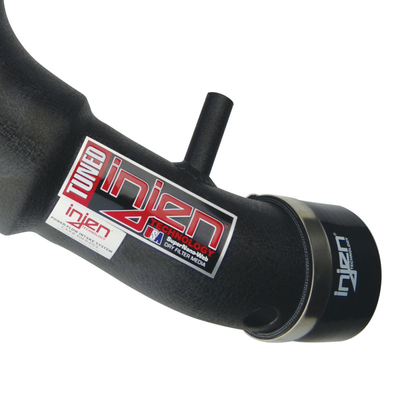 Injen 07-09 Wrangler 3.8L V6 w/ Box Wrinkle Black Power-Flow Air Intake System - Image 4