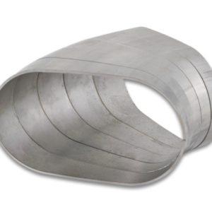 Vibrant Horizontal 304 SS Nominal 3 in. Oval / 3.75 in. Centerline Radius, 9 degree/cut -Set of 5