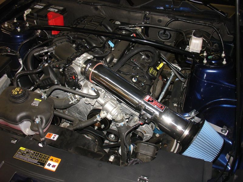 Injen 11-13 Ford Mustang V6 3.7L Polished Power-Flow Air Intake System - Image 4