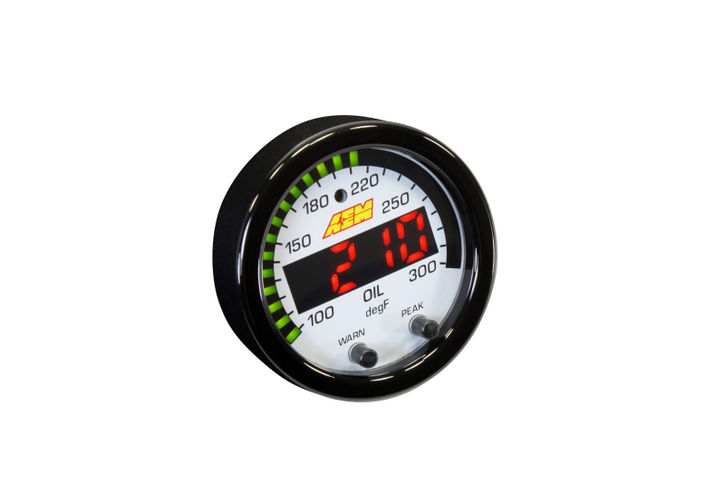 AEM X-Series Temperature 100-300F Gauge Kit (ONLY Black Bezel and Water Temp. Faceplate) - Image 8
