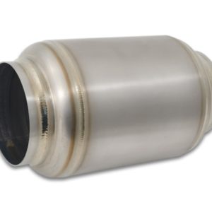 Vibrant Titanium Muffler w/Natural Tip 4in. Inlet / 4in. Outlet / 5.875in Dia