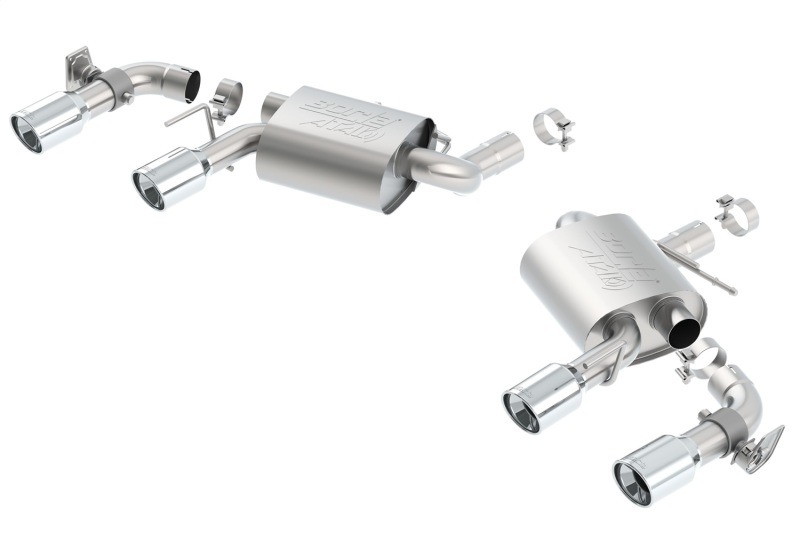 Borla 16 Chevy Camaro SS 6.2L w/ Dual NPP Atak Quad RD RL Tips Dual Exit Rear Section Exhaust - Image 2