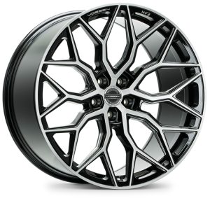 Vossen HF-2 19x8.5 / 5x112 / ET40 / Deep Face / 66.5 - Brushed Gloss Black Wheel