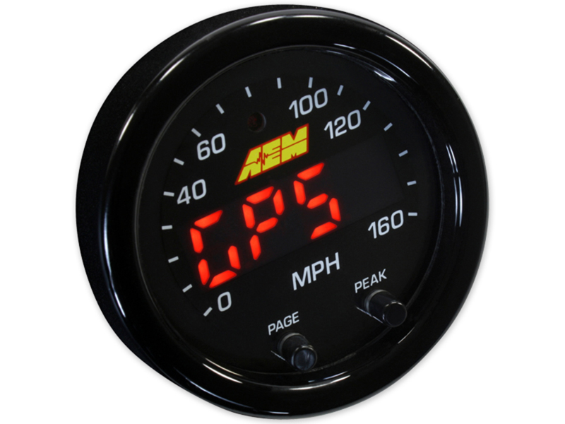 AEM X-Series 0-160 MPH Black Bezel w/ Black Face GPS Speedometer Gauge - Image 5