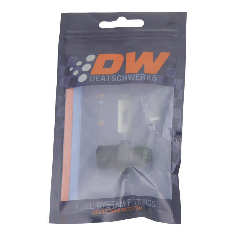 DeatschWerks 6AN Male Flare to 3/8in Male NPT Adapter - Anodized Matte Black - Image 3