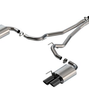 Borla 2024 Ford Mustang Ecoboost 2.3L ATAK Catback Exhaust Black Chrome w/ Quad Tip - Non-Active