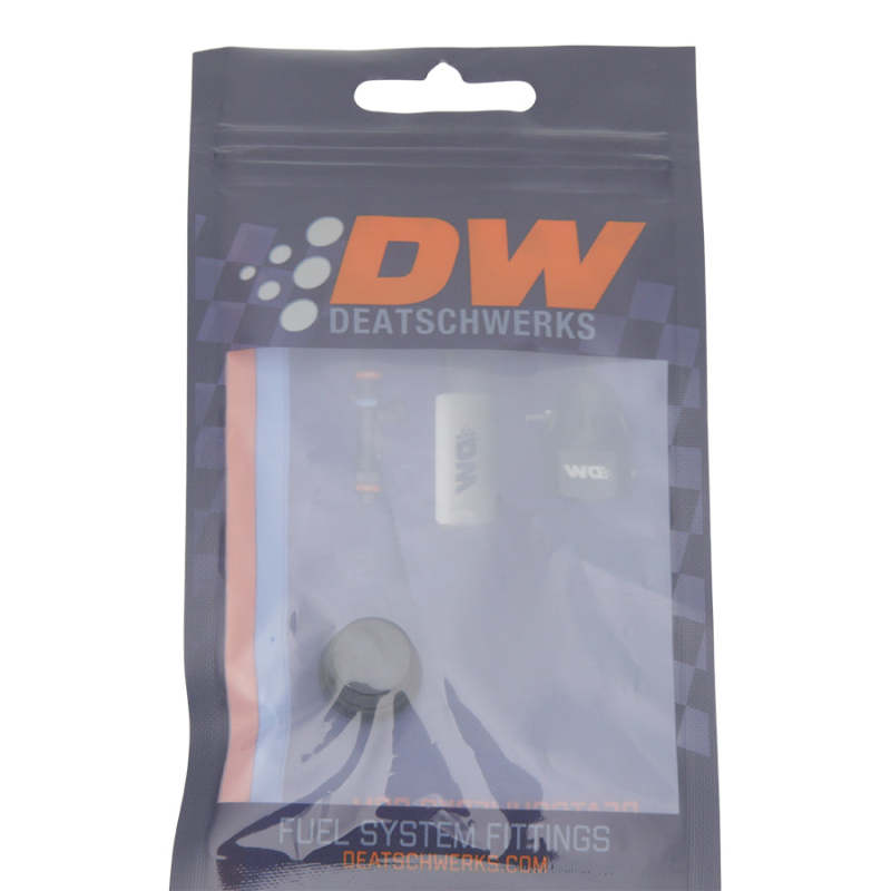 DeatschWerks 6AN ORB Male Plug Low Profile Internal Allen/Hex (Incl O-Ring) - Anodized Matte Black - Image 2