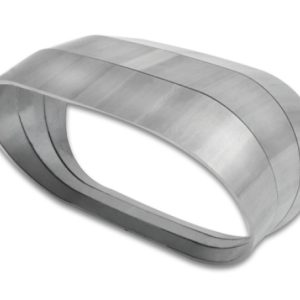 Vibrant Vertical 304 SS Nominal 3in. Oval / 2.35 in. Centerline Radius, 15 degree per cut -Set of 3