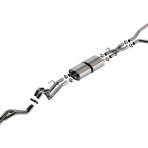 Borla 22-24 Toyota Tundra 3.4L V6 (Inc. Hyb.) Ext. Cab/STD Bed/145.7in WB S-Type Cat-Back - Blk Chrm