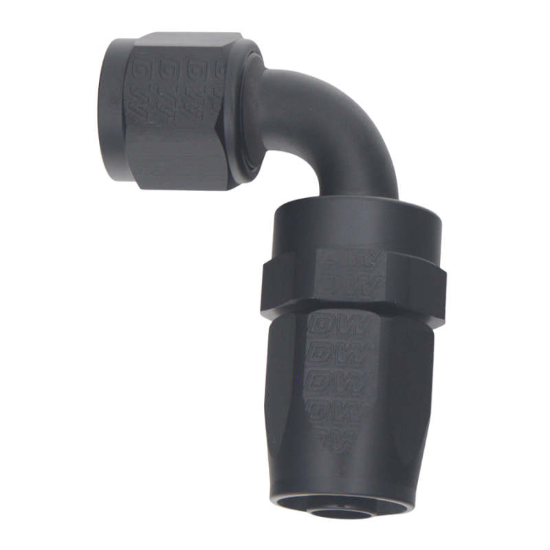 DeatschWerks 6AN Female Swivel 90-Degree Hose End CPE - Anodized Matte Black - Image 2