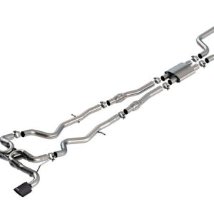 Borla 16-24 Infinity Q50 (Auto V6) ATAK Cat Back - 4.5in Carbon Fiber Black Anodized Tip