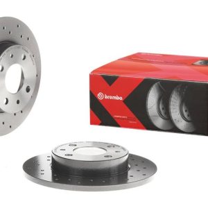 Brembo 03-11 Saab 9-3 Rear Premium Xtra Cross Drilled UV Coated Rotor