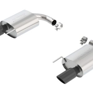 Borla S-Type Rear Section 15-17 Ford Mustang GT 5.0L V8 MT/AT 2.5in pipe 4in tip (Black Chrome)