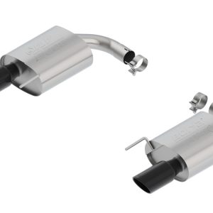 Borla Atak S Rear Section 15-17 Ford Mustang GT 5.0L V8 MT/AT 2.5in pipe 4in tip (Black Chrome)