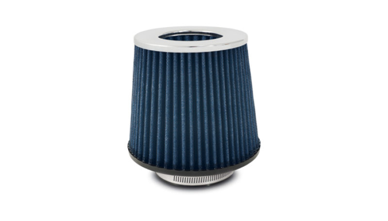 Vibrant Open Funnel Perf Air Filter (5in Cone O.D. x 5in Tall x 2.5in inlet I.D.) Chrome Filter Cap - Image 4