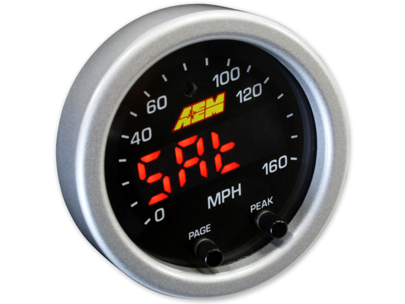 AEM X-Series 0-160 MPH Black Bezel w/ Black Face GPS Speedometer Gauge - Image 4