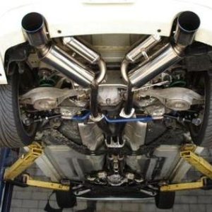 HKS 03-07 G35 Dual Hi-Power Ti Tip Catback Exhaust (SUS304 NO COATING)