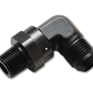 Vibrant -4AN to 1/8in NPT Male Swivel 90 Degree Adapter Fitting