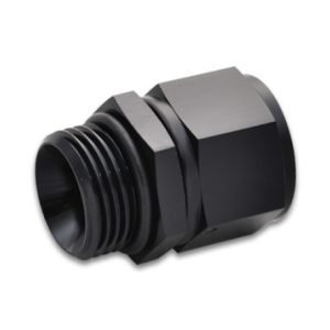 Vibrant -6AN Female to -10 ORB Swivel Adapter w/ O-Ring - Anodized Black