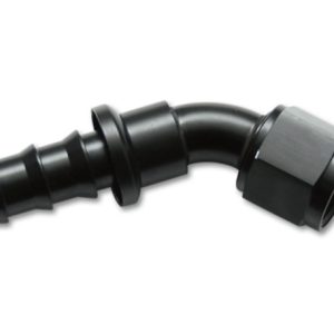 Vibrant -12AN Push-On 45 Deg Hose End Fitting - Aluminum