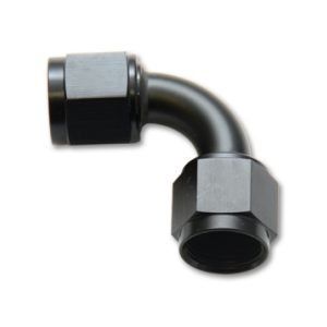 Vibrant -20AN Female 90 Degree Union Adapter (AN to AN) - Anodized Black