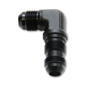 Vibrant -8AN Bulkhead Adapter 90 Degree Elbow Fitting - Anodized Black Only