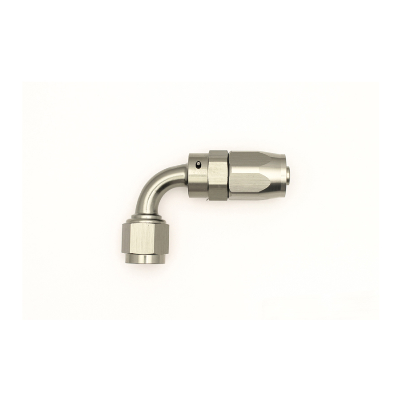 DeatschWerks 6AN Female Swivel 90-Degree Hose End CPE - Anodized Matte Black - Image 4