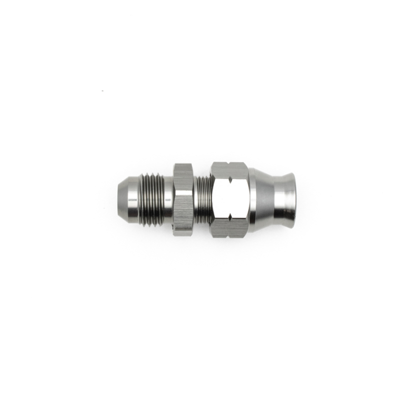 DeatschWerks 6AN Male Flare to 5/16in Hardline Compression Adapter - Anodized Matte Black - Image 3