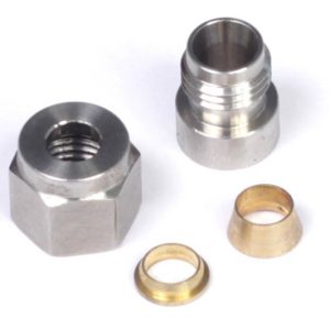 Haltech 1/4in Stainless Steel Weld-On Kit w/Nut & Ferrule