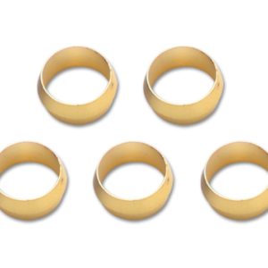 Vibrant 1/4in Brass Olive Inserts - 5pk
