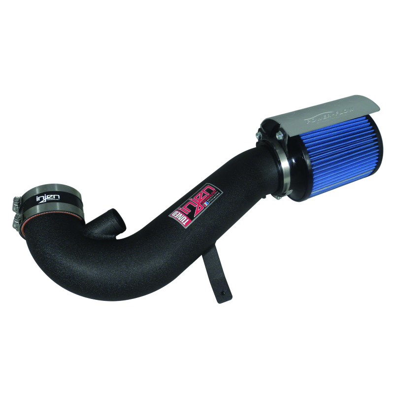 Injen 11 Ford Mustang GT V8 5.0L Power-Flow Wrinkle Blk Short Ram Air Intake w/ MR Tech/Heat Shield - Image 2